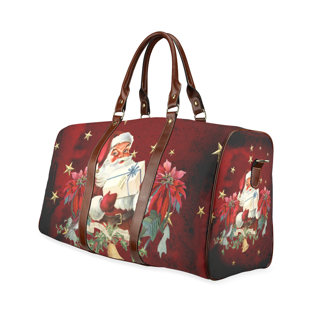 Santa Claus with gifts, vintage Waterproof Travel Bag/Large (Model 1639)