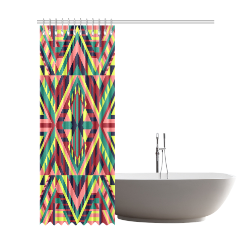 Modern Geometric Pattern Shower Curtain 72"x84"