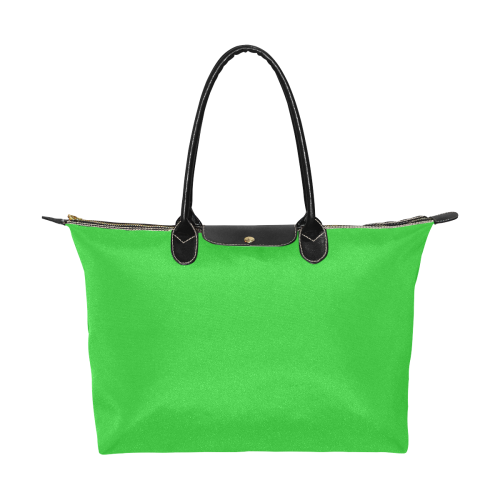 color lime green Single-Shoulder Lady Handbag (Model 1714)