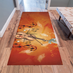 Music, violin with dove Area Rug 7'x3'3''