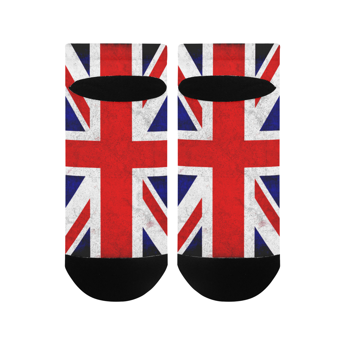 United Kingdom Union Jack Flag - Grunge 2 Men's Ankle Socks