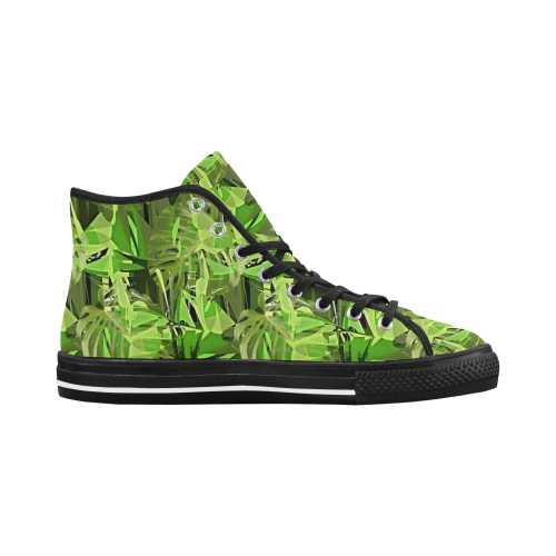 Tropical Jungle Leaves Camouflage Vancouver H Men's Canvas Shoes/Large (1013-1)