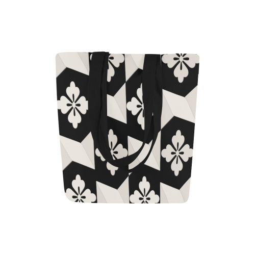 Black White Tiles Canvas Tote Bag (Model 1657)