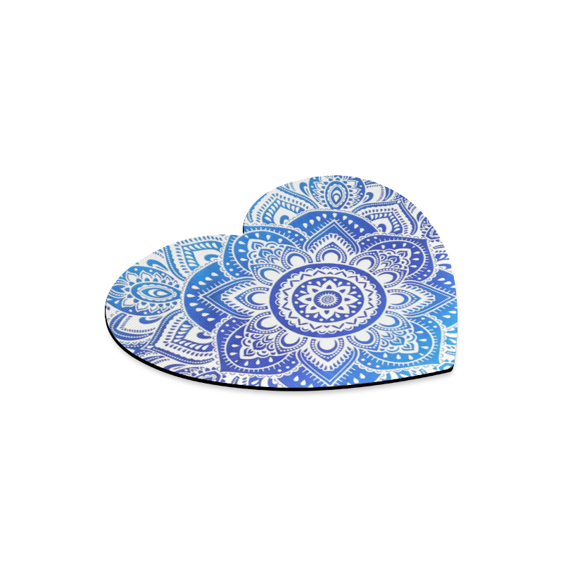MANDALA LOTUS FLOWER Heart-shaped Mousepad