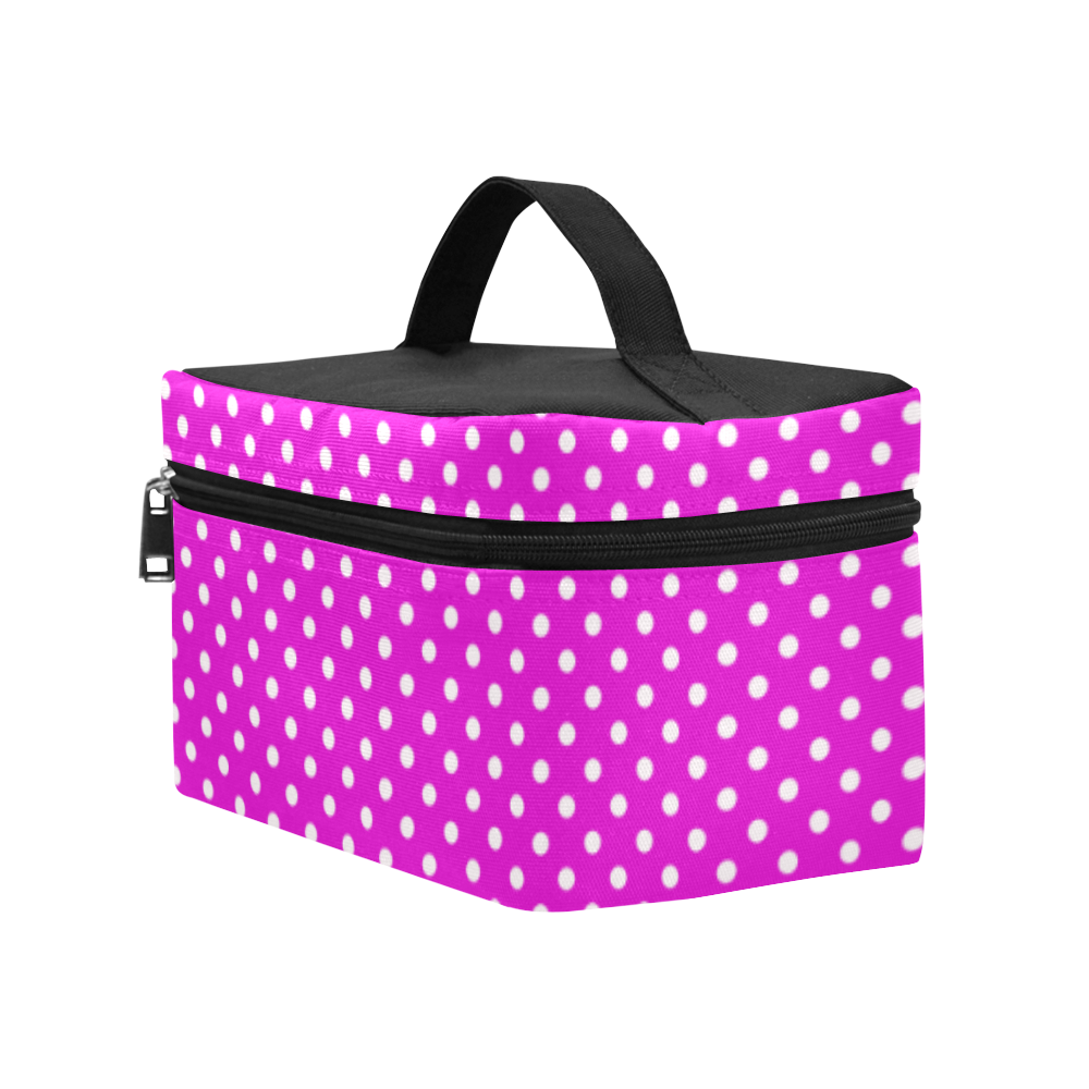 Pink polka dots Lunch Bag/Large (Model 1658)
