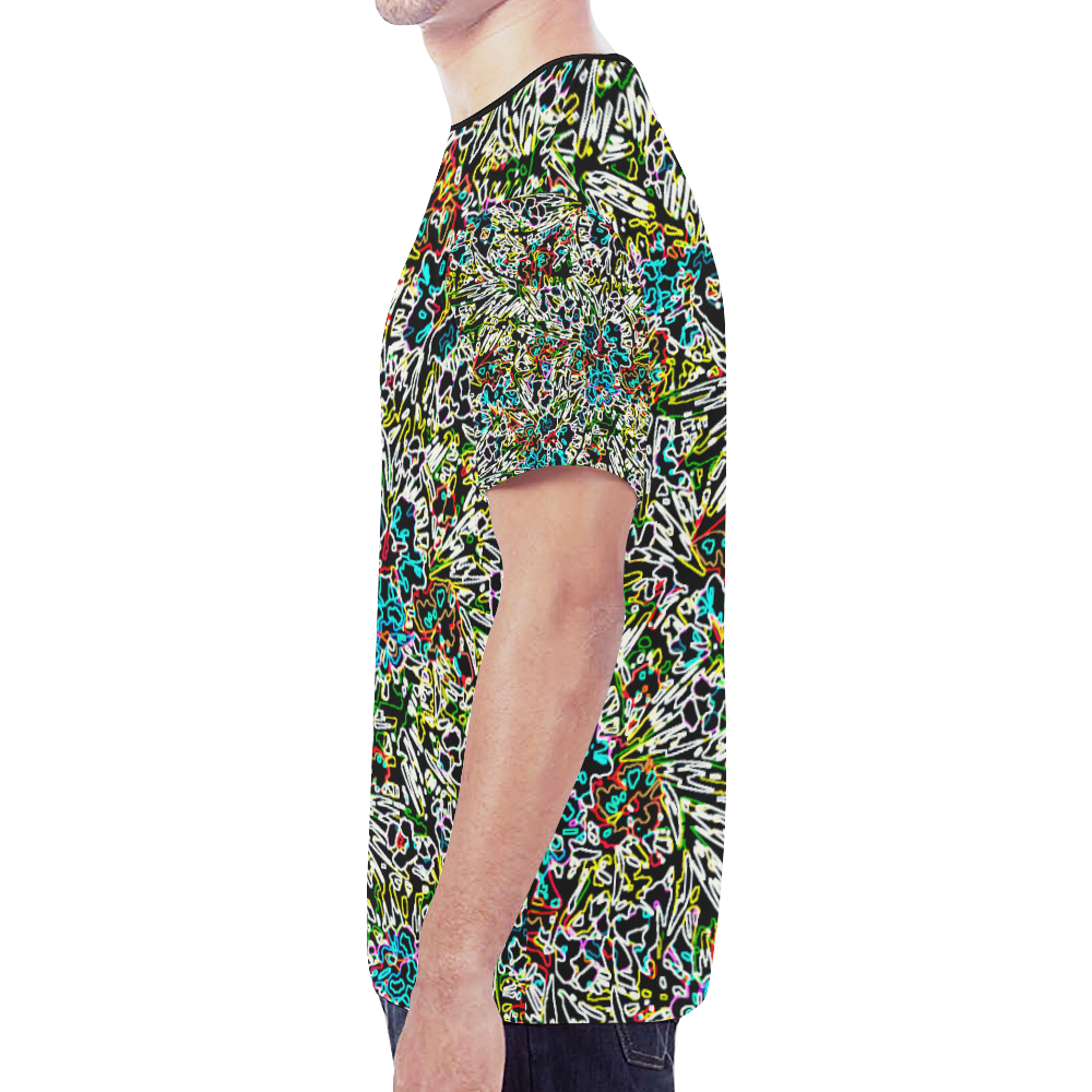 Multicolored Abstract Pattern New All Over Print T-shirt for Men (Model T45)