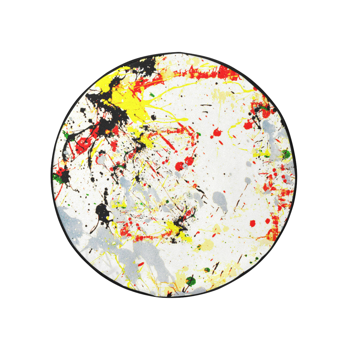 Black, Red, Yellow Paint Splatter 32 Inch Spare Tire Cover