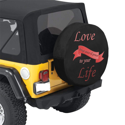 Love Brings Peace 30 Inch Spare Tire Cover