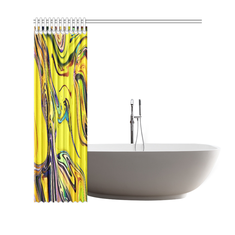 Yellow marble Shower Curtain 69"x70"