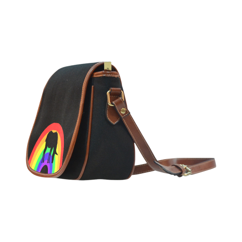 Rainbow Unicorn Saddle Bag/Small (Model 1649)(Flap Customization)