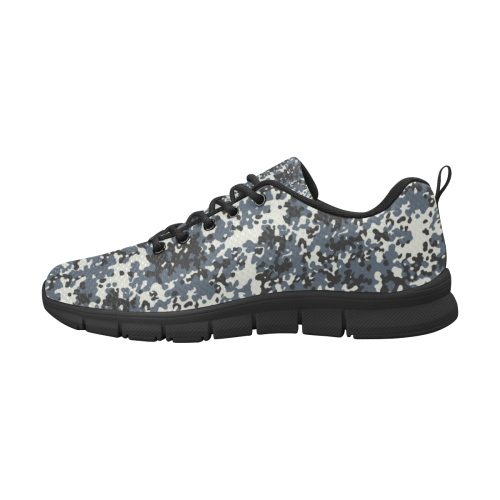 Urban City Black/Gray Digital Camouflage Men's Breathable Running Shoes (Model 055)
