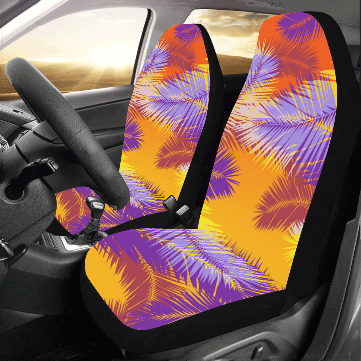 Tropical summer pop art Car Seat Covers (Set of 2)
