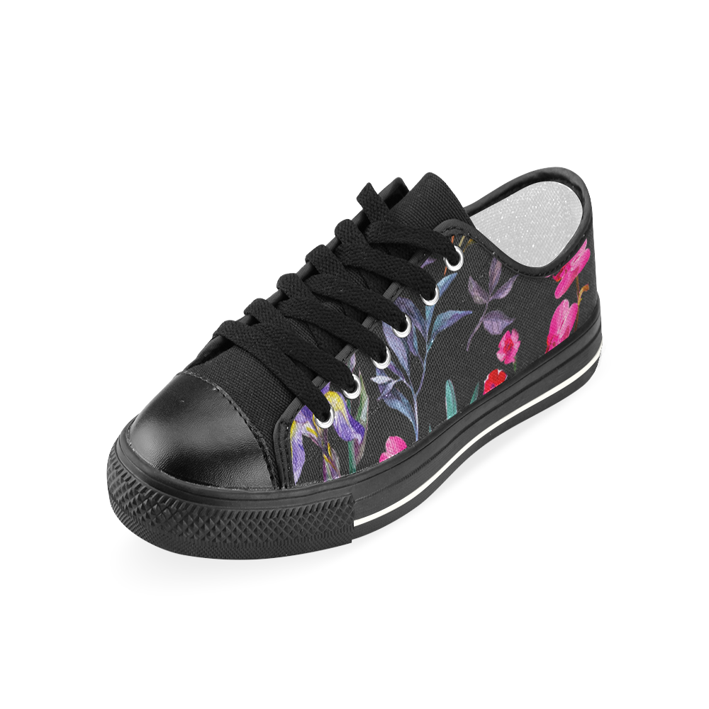 multi floral Women's Classic Canvas Shoes (Model 018)