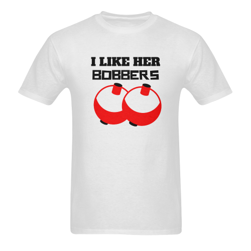I Like her bobbers Men's T-Shirt in USA Size (Two Sides Printing)