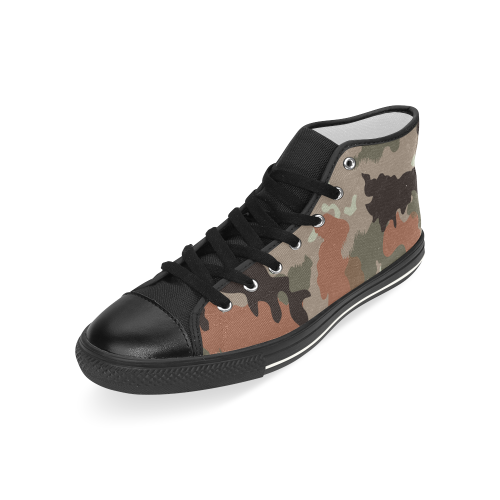 Desert camouflage Men’s Classic High Top Canvas Shoes (Model 017)