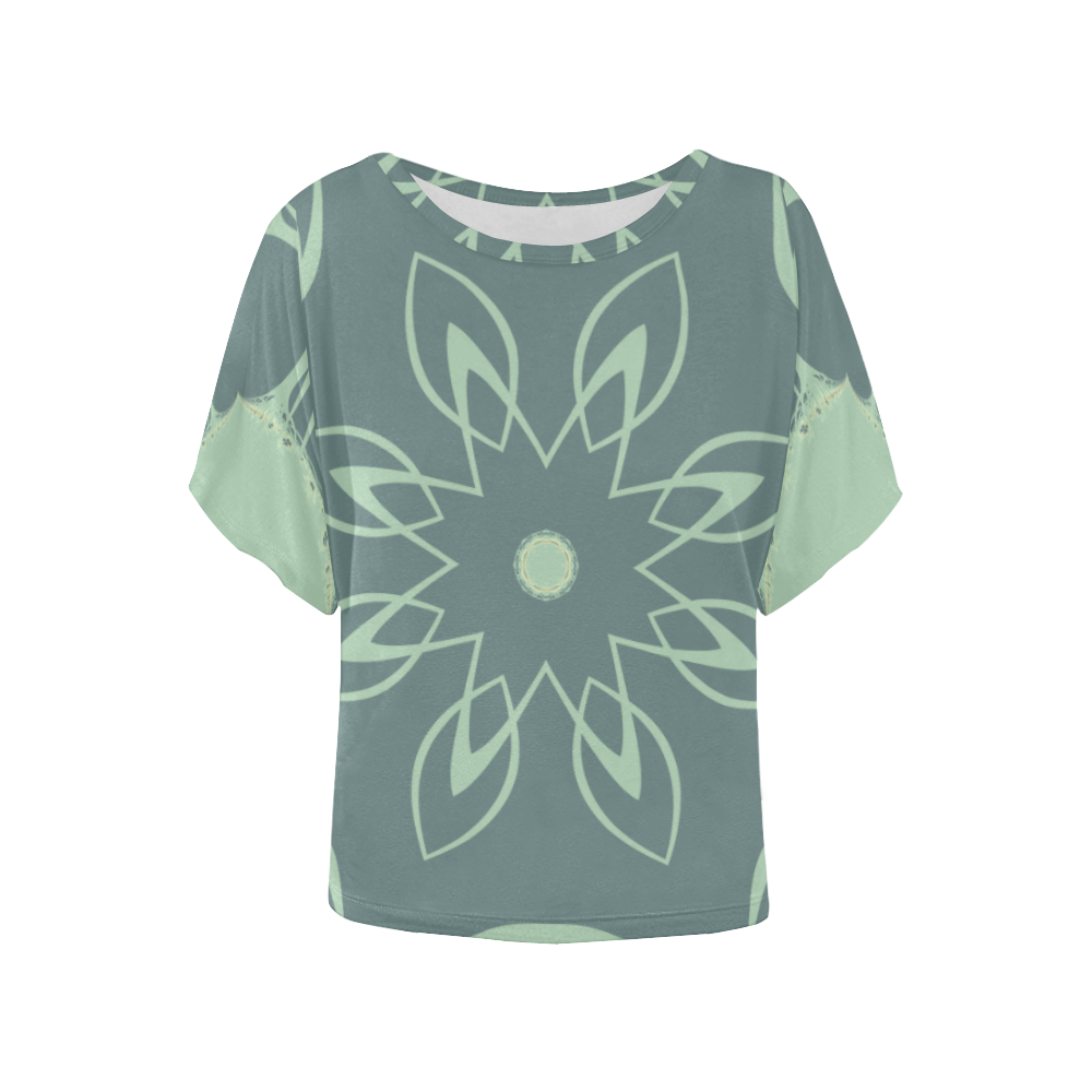 Soft Petals Women's Batwing-Sleeved Blouse T shirt (Model T44)