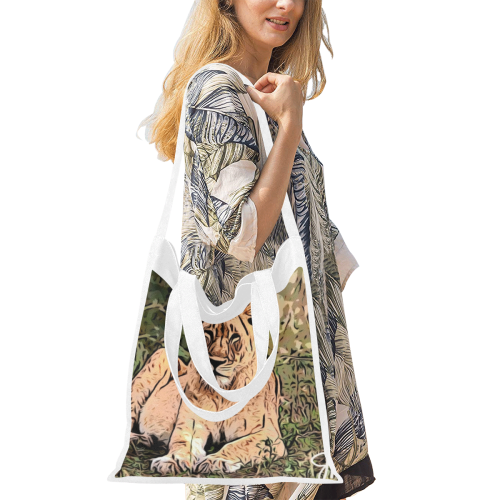 Lioness Of Love Canvas Tote Bag/Medium (Model 1701)