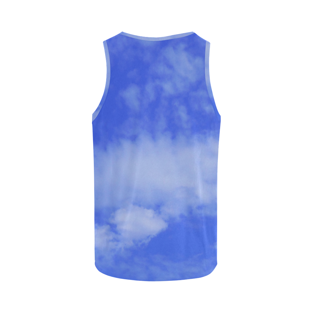 Blue Clouds All Over Print Tank Top for Men (Model T43)