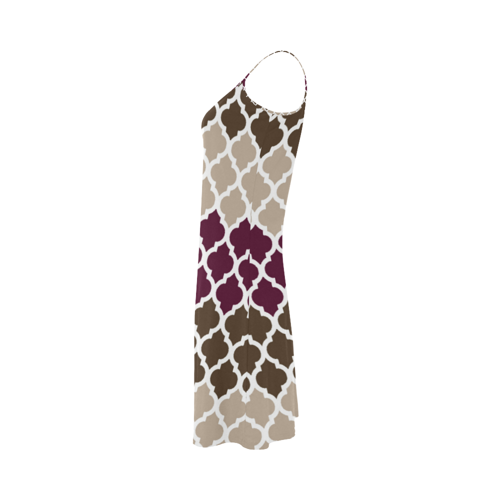 stripe lace pattern Alcestis Slip Dress (Model D05)