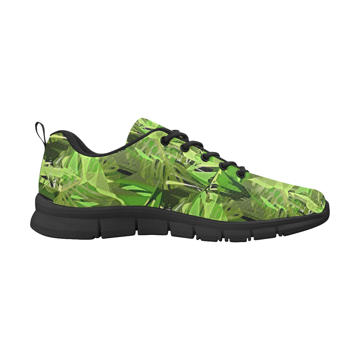 Tropical Jungle Leaves Camouflage Women's Breathable Running Shoes (Model 055)