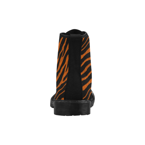 Ripped SpaceTime Stripes - Orange Martin Boots for Men (Black) (Model 1203H)