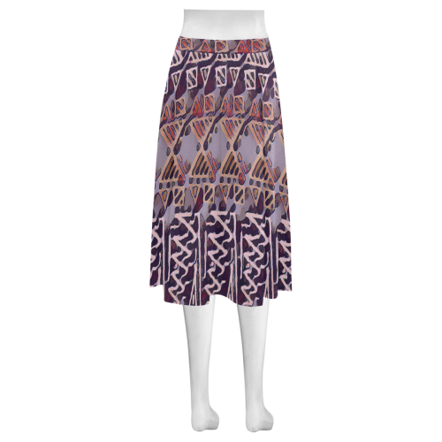 Hour Glass F Mnemosyne Women's Crepe Skirt (Model D16)