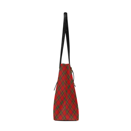 Red Tartan Plaid Pattern Euramerican Tote Bag/Large (Model 1656)