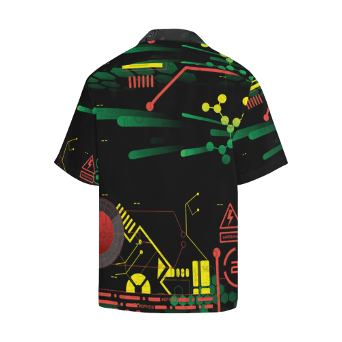 Futuristic Techno Sci-Fi Hawaiian Shirt (Model T58)