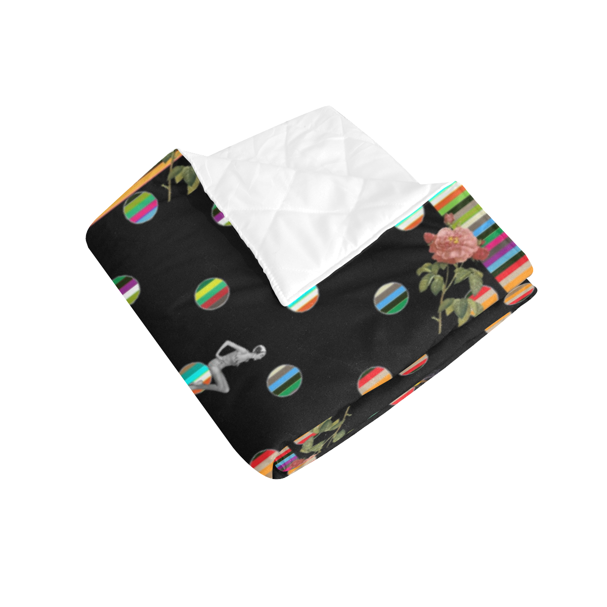 Rainbow Polka Quilt 40"x50"