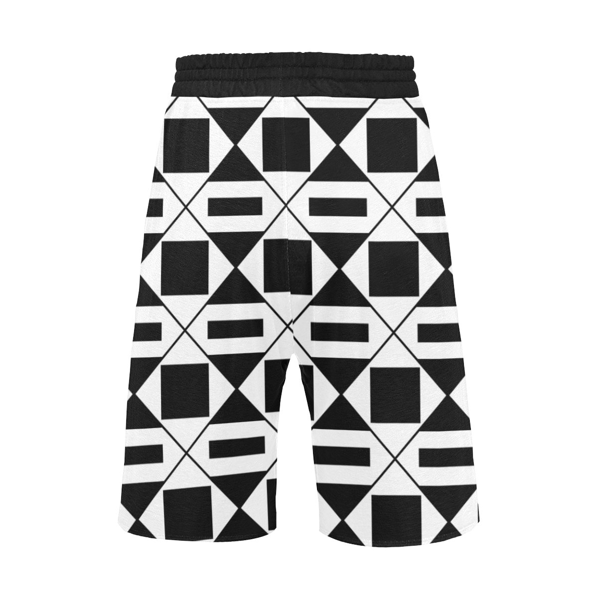 Abstract geometric pattern - black and white. Men's All Over Print Casual Shorts (Model L23)