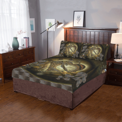 Awesome steampunk heart 3-Piece Bedding Set