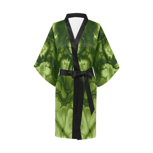 Alien Emerald Green. Kimono Robe