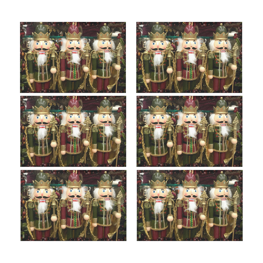 Golden Christmas Nutcrackers Placemat 12’’ x 18’’ (Set of 6)