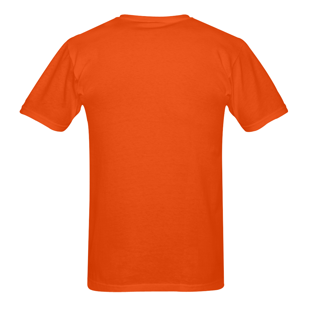 Halloween Ghosts, Owl and Pumpkin / Orange Sunny Men's T- shirt (Model T06)