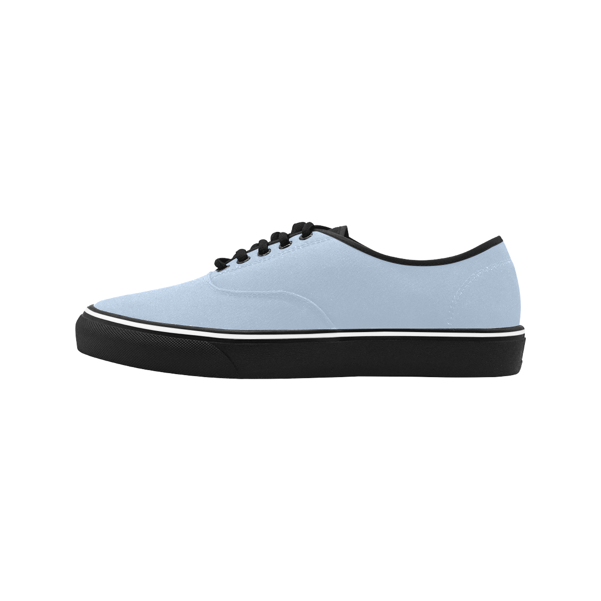color light steel blue Classic Men's Canvas Low Top Shoes/Large (Model E001-4)
