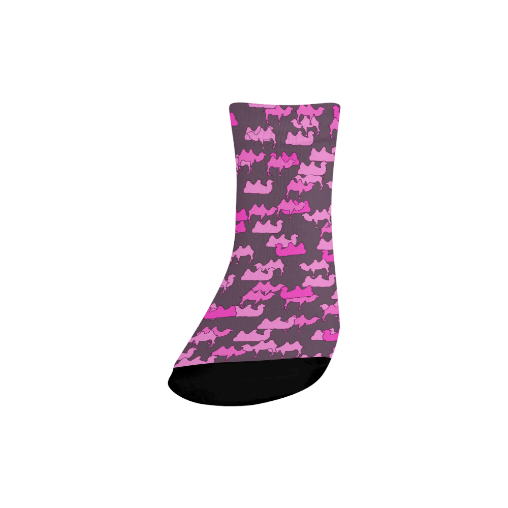 camelflage pink Quarter Socks
