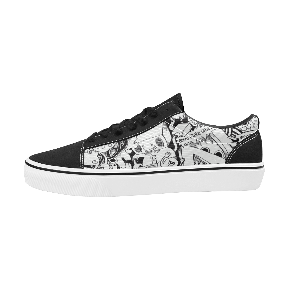 skate memes003 Women's Low Top Skateboarding Shoes (Model E001-2)