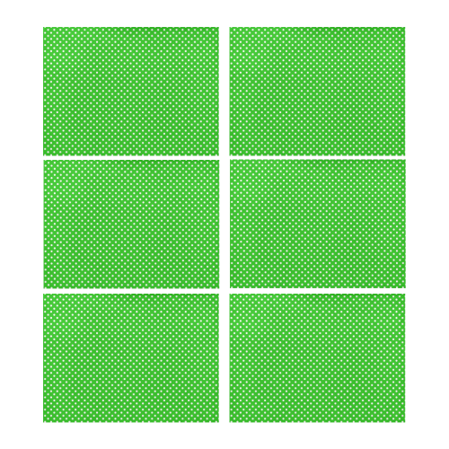 Green polka dots Placemat 14’’ x 19’’ (Set of 6)