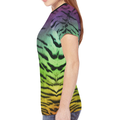 Tiger New All Over Print T-shirt for Women (Model T45)