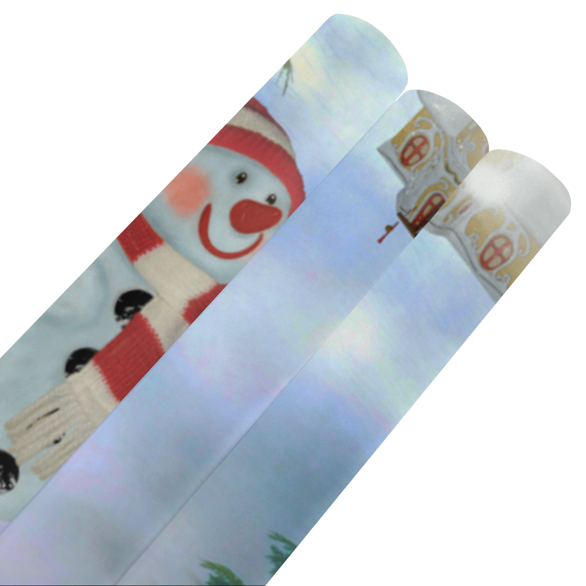 Santa Claus in the night Gift Wrapping Paper 58"x 23" (3 Rolls)