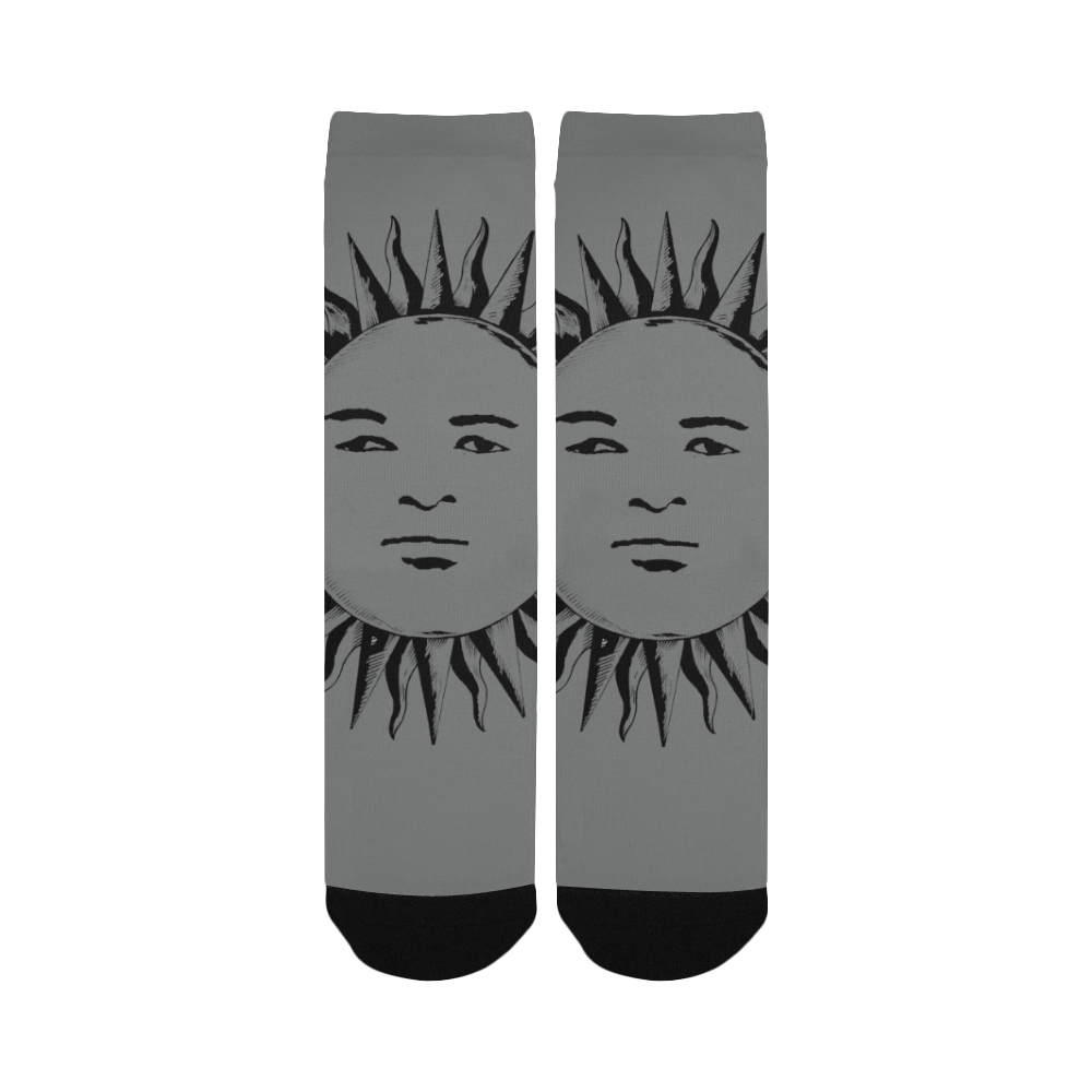 GOD Women Socks Grey & Black Women's Custom Socks