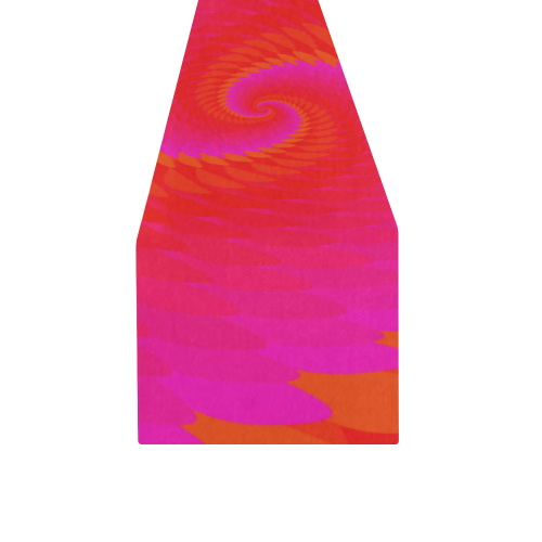 Red pink wave Table Runner 14x72 inch