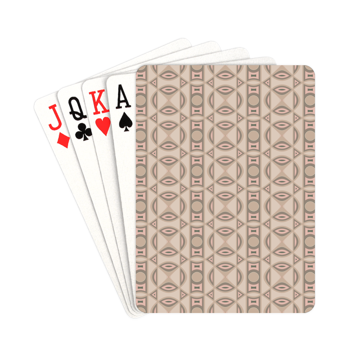 Sandy Beige Geometric Playing Cards 2.5"x3.5"