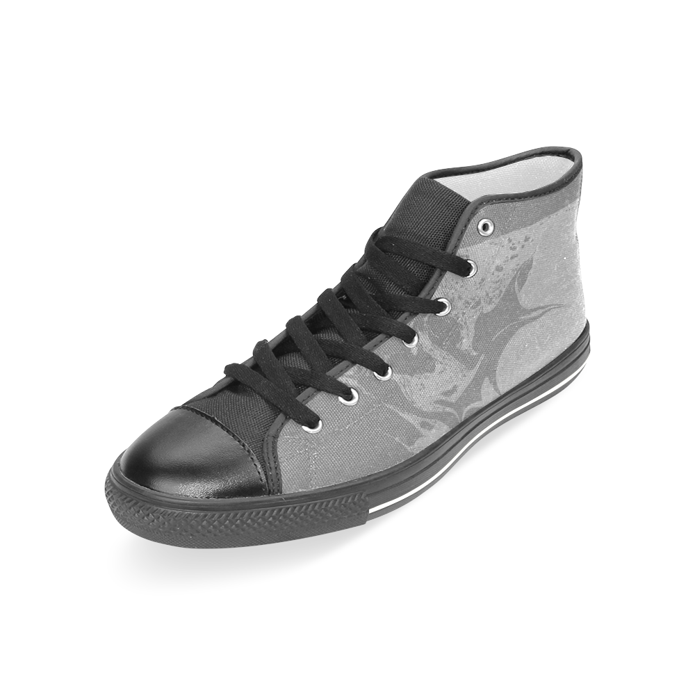 delicate-marble MOON Women's Classic High Top Canvas Shoes (Model 017)