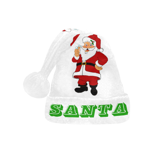 SANTA White/Green Santa Hat