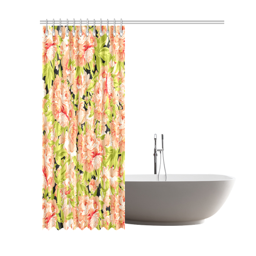 Colorful Flower Pattern Shower Curtain 69"x84"