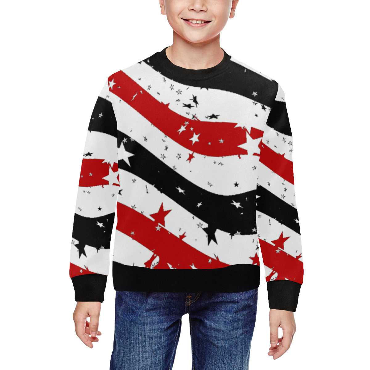 13rb All Over Print Crewneck Sweatshirt for Kids (Model H29)
