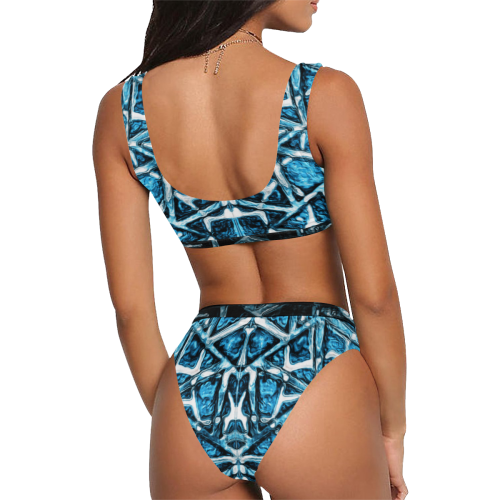 Xena Sport 2 Piece Sport Top & High-Waisted Bikini Swimsuit (Model S07)