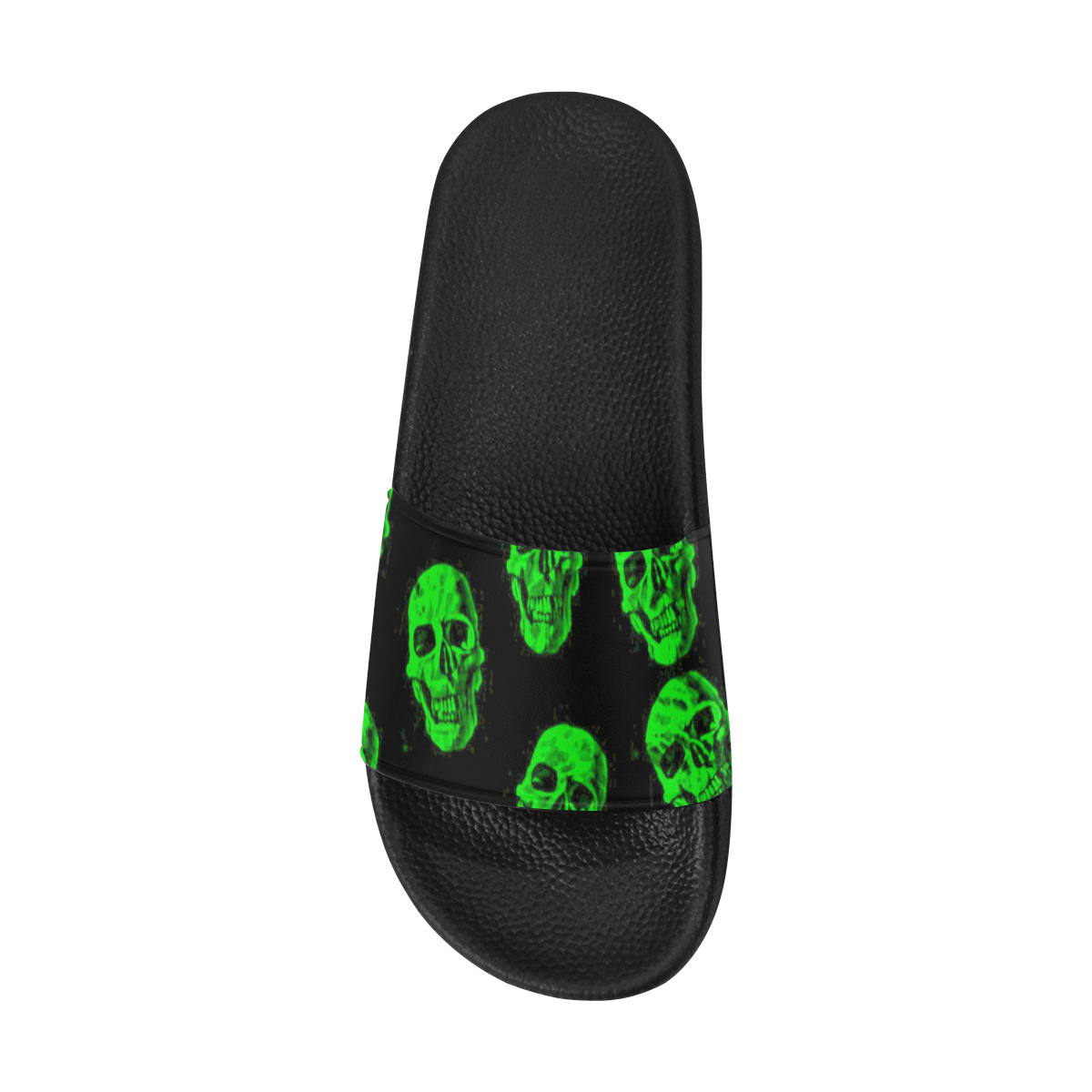 Hot Skulls, green by JamColors Men's Slide Sandals (Model 057)