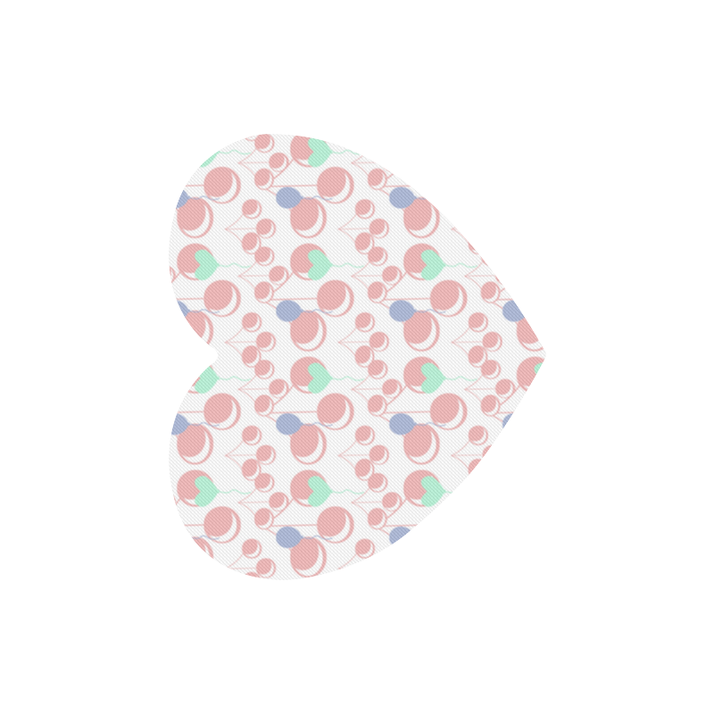 bubblegum cherry white Heart-shaped Mousepad